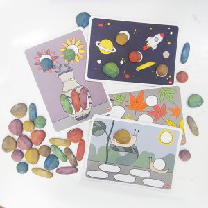 ชุดหินสีพร้อมแผ่นกิจกรรม ((Junior Rainbow Pebbles with Activity Card)) - Image 4