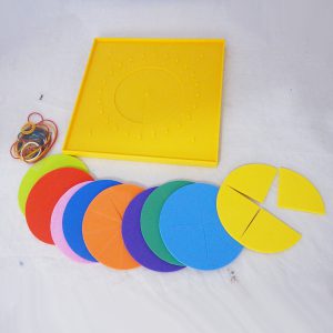 ชุดกระดานเรขาคณิตพร้อมเศษส่วนวงกลม EVA (Fraction - Geoboard) - Image 7