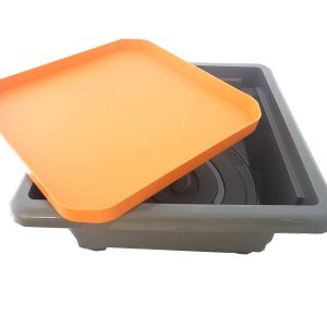 ชุดถาดกิจกรรมสร้างสรรค์สีเทา - ส้ม พร้อมขาตั้งมีล้อเลื่อนสูง 40 cm (Fun2 Play Activity Tray with Stand 40 cm (Grey - Orange)) - Image 3