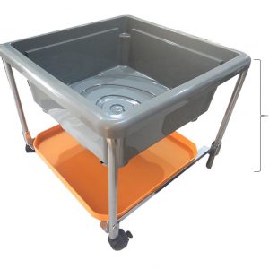 ชุดถาดกิจกรรมสร้างสรรค์สีเทา - ส้ม พร้อมขาตั้งมีล้อเลื่อนสูง 40 cm (Fun2 Play Activity Tray with Stand 40 cm (Grey - Orange)) - Image 6