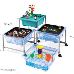 ชุดถาดกิจกรรมสร้างสรรค์สีเทา-ฟ้าพร้อมขาตั้งมีล้อเลื่อนสูง  40 cm (Fun2 Play Activity Tray with Stand 40 cm  (Grey - Blue)) - Image 10