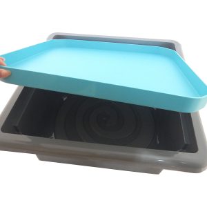 ชุดถาดกิจกรรมสร้างสรรค์สีเทา-ฟ้าพร้อมขาตั้งมีล้อเลื่อนสูง  40 cm (Fun2 Play Activity Tray with Stand 40 cm  (Grey - Blue)) - Image 5