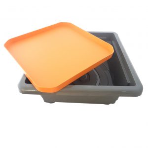 ชุดถาดกิจกรรมสร้างสรรค์สีเทา - ส้ม พร้อมขาตั้งมีล้อเลื่อนสูง  48.5 cm (Fun2 Play Activity Tray with Stand 48.5 cm  (Grey - Orange)) - Image 4