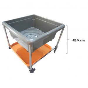 ชุดถาดกิจกรรมสร้างสรรค์สีเทา - ส้ม พร้อมขาตั้งมีล้อเลื่อนสูง  48.5 cm (Fun2 Play Activity Tray with Stand 48.5 cm  (Grey - Orange)) - Image 8