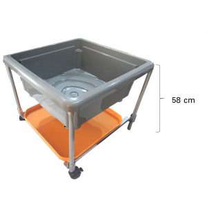 ชุดถาดกิจกรรมสร้างสรรค์สีเทา - ส้ม พร้อมขาตั้งมีล้อเลื่อนสูง  58 cm (Fun2 Play Activity Tray with Stand 58 cm (Grey - Orange)) - Image 6