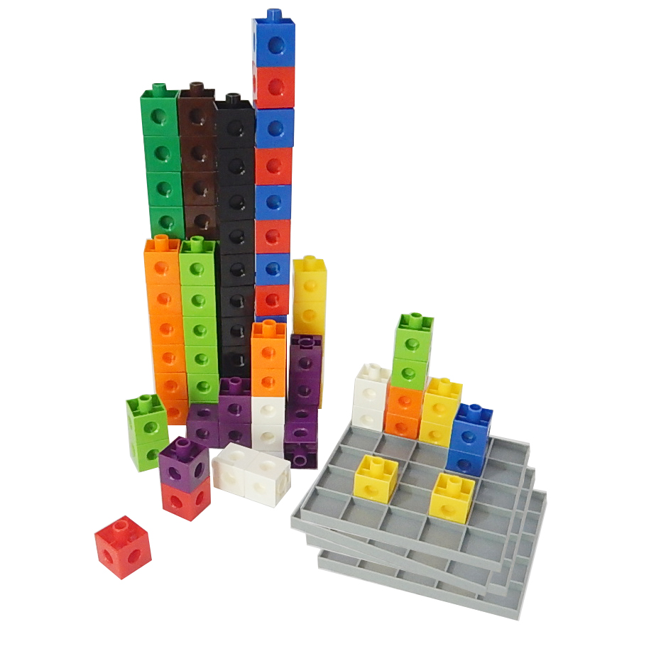 ชุดลูกบาศก์ตัวต่อ 2 cm พร้อมกระดานตัวต่อ (2CM Linking Cubes+2CM-Cube ...
